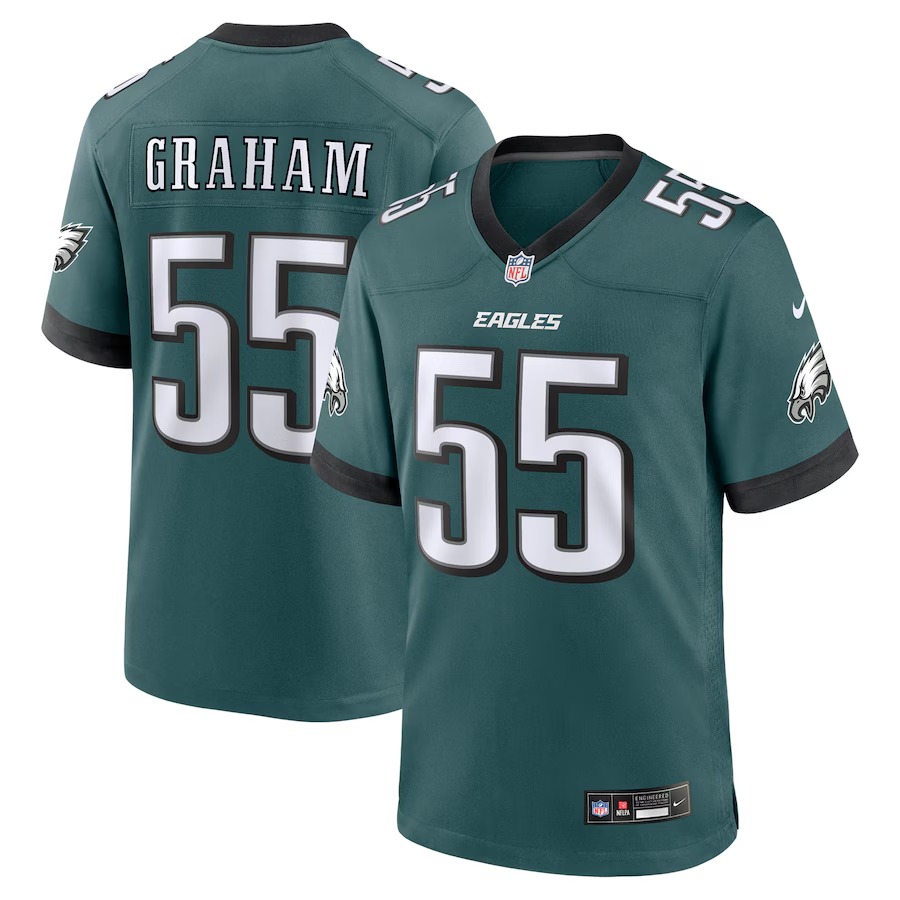 Men's Philadelphia Eagles Brandon Graham Nike Midnight Green Team Game Jersey