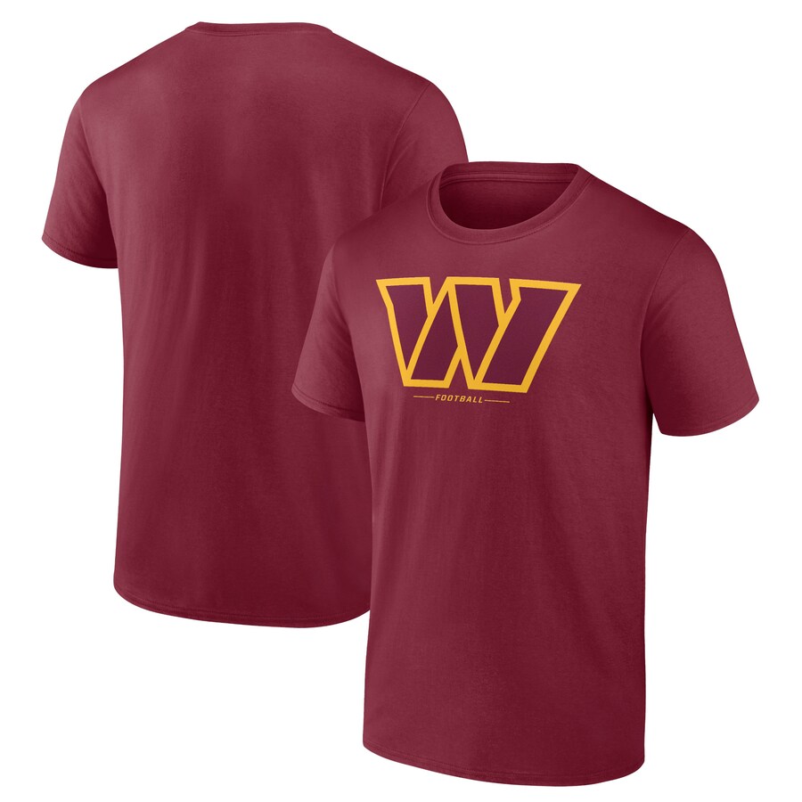 Men's Washington Commanders  Burgundy Team Lockup T-Shirt