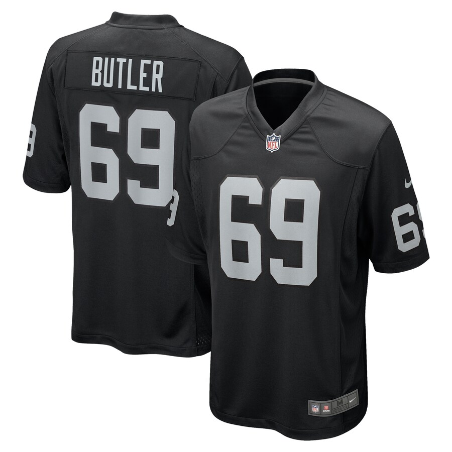 Men's Las Vegas Raiders Adam Butler Nike Black Team Game Jersey