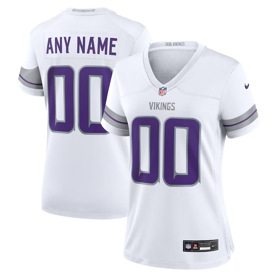 Women's Minnesota Vikings Nike White Alternate Custom Game Jersey