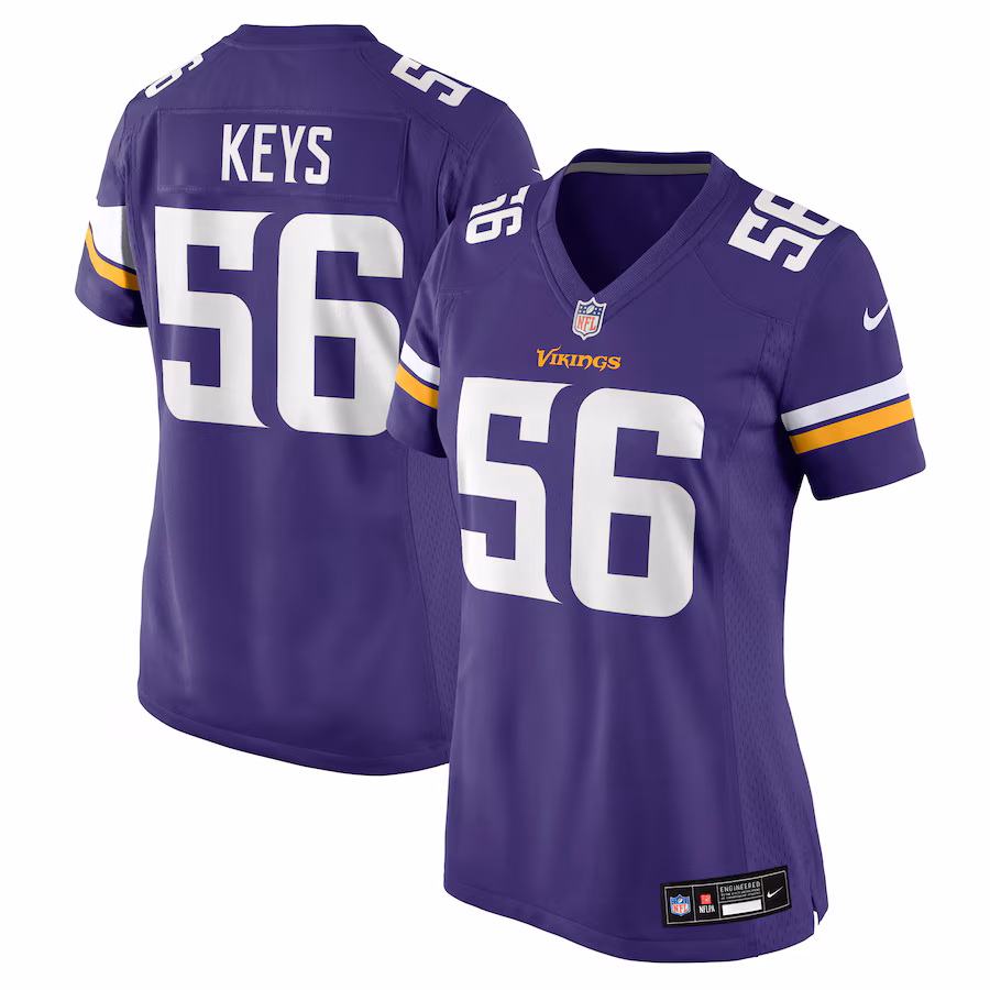 Women's Minnesota Vikings Austin Keys Nike Purple Team Game Jersey