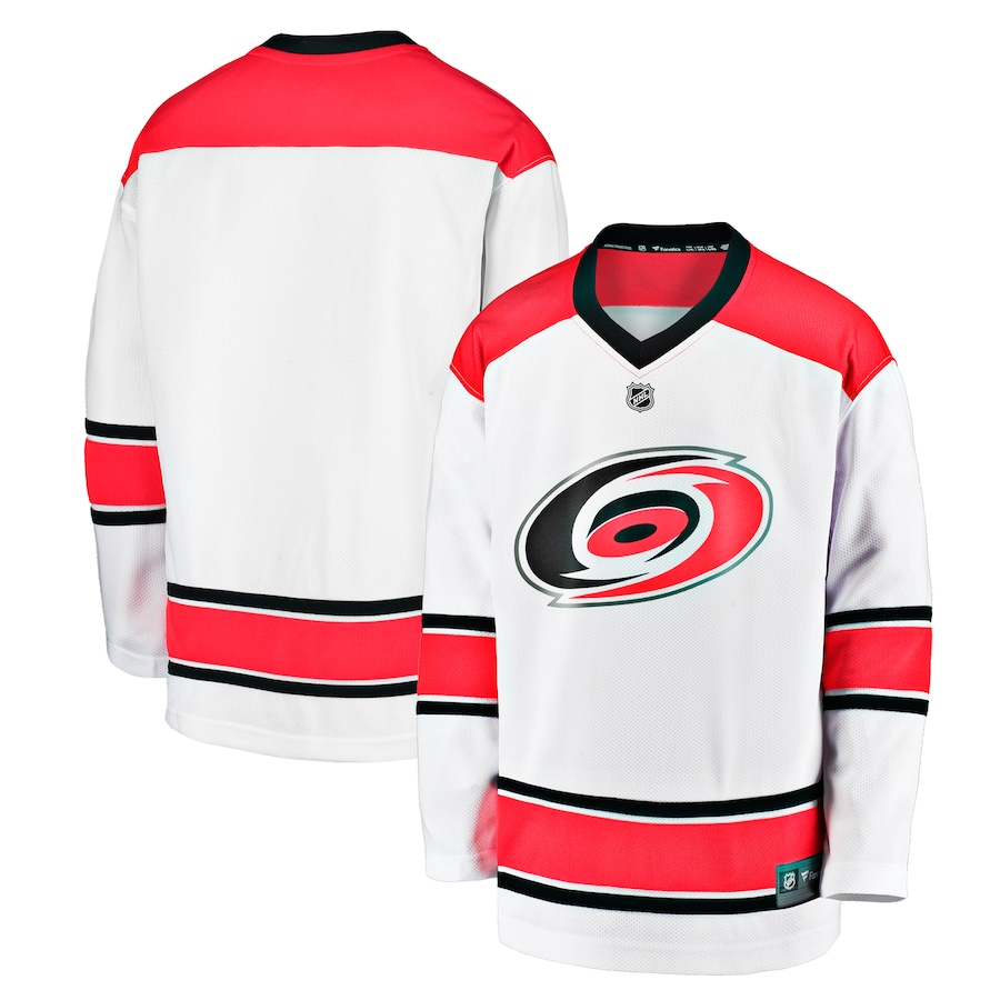 Youth Carolina Hurricanes Fanatics White Replica Away Jersey