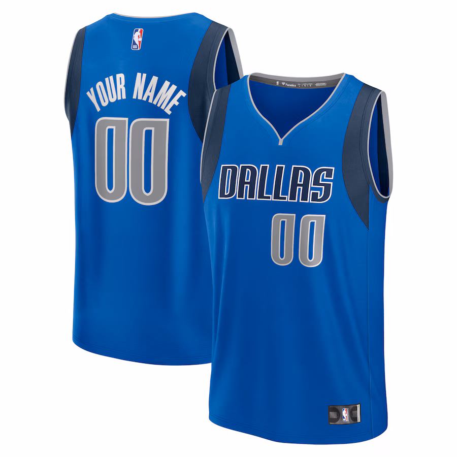 Youth Dallas Mavericks Fanatics Blue Custom Fast Break Jersey - Icon Edition