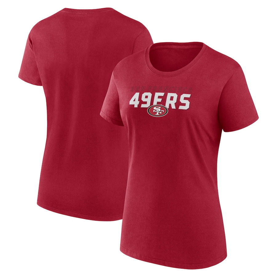 Women's San Francisco 49ers Logo Athletic Scarlet Lean T-Shirt