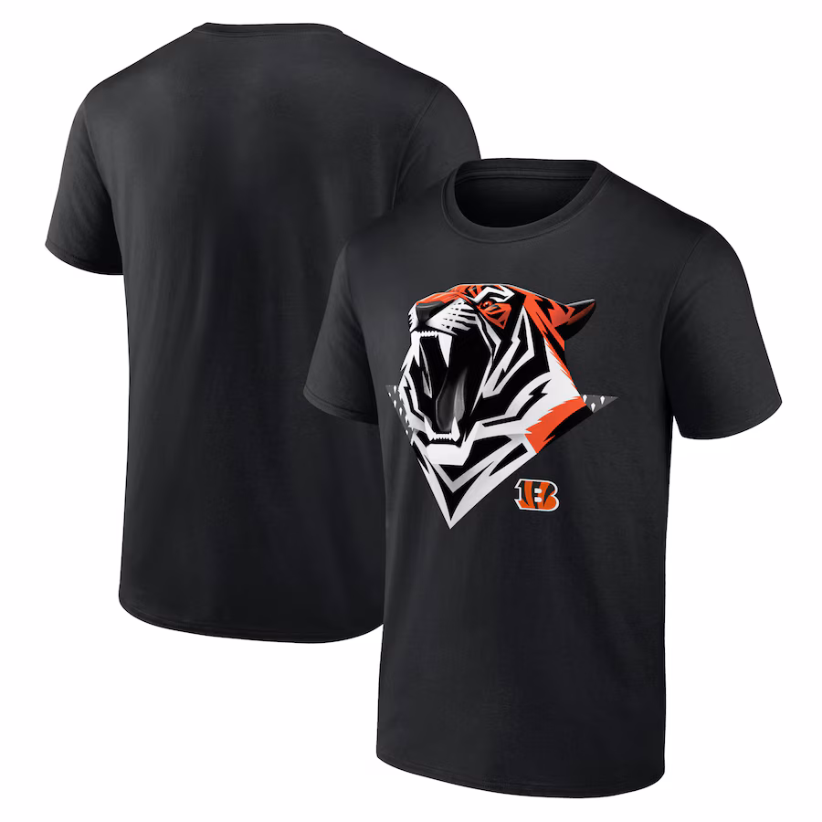 Men's Cincinnati Bengals  Black 2024 NFL Draft Illustrated T-Shirt