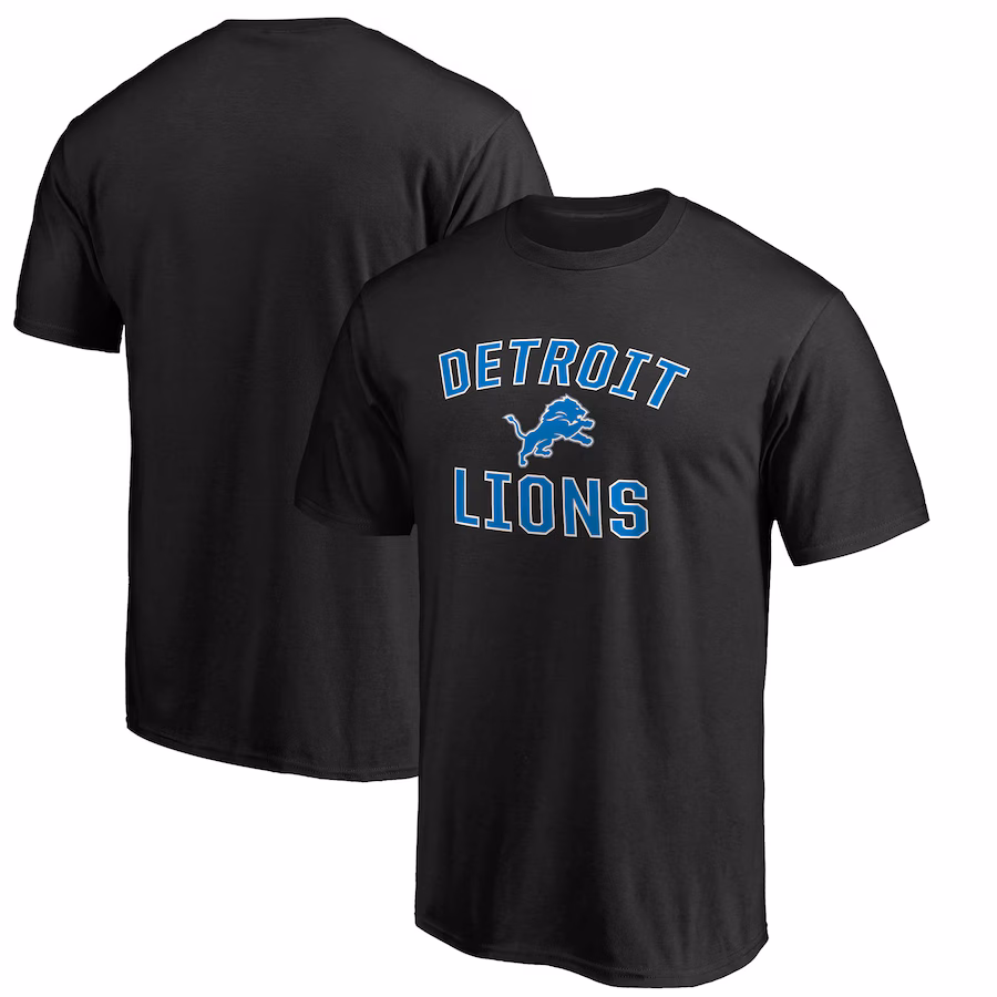 Men's Detroit Lions Black Victory Arch II T-Shirt