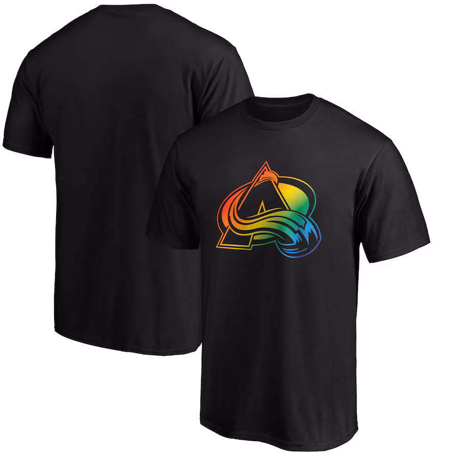 Men's Colorado Avalanche Black Team Pride Logo T-Shirt