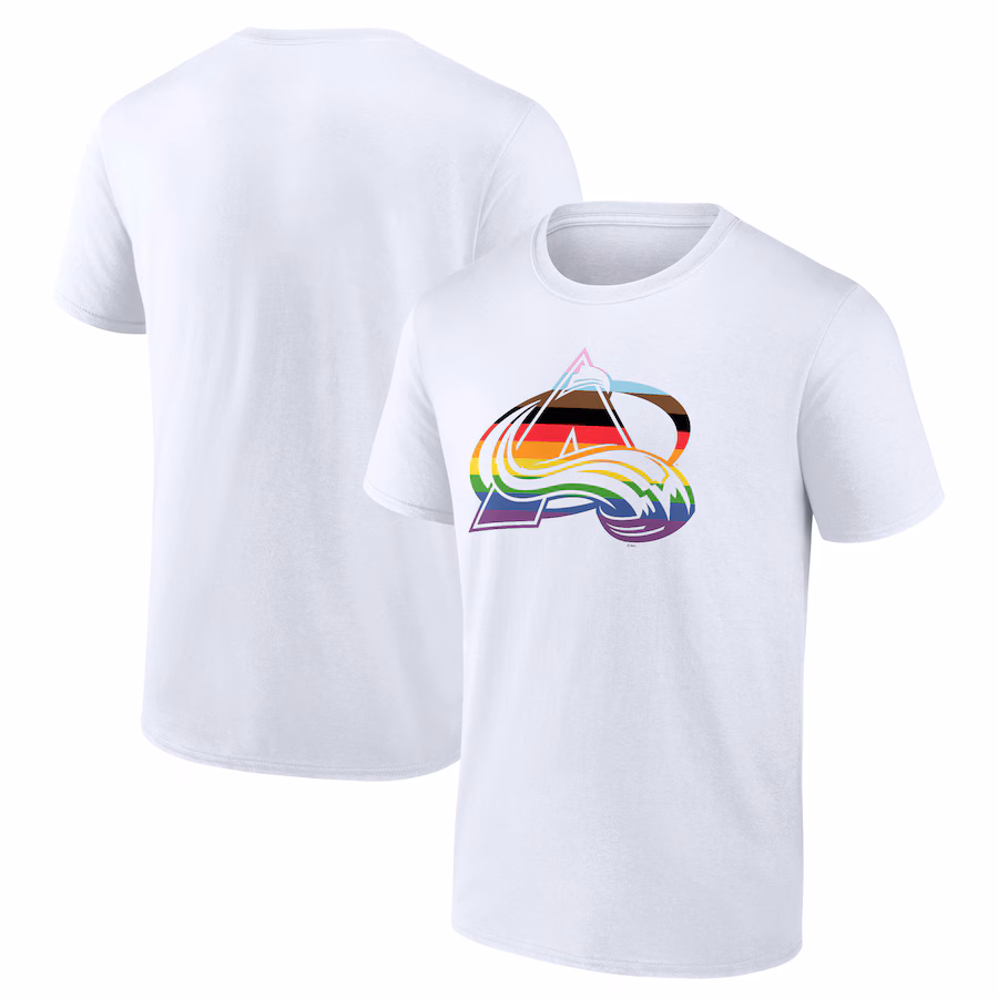 Men's Colorado Avalanche White Team Pride Logo T-Shirt