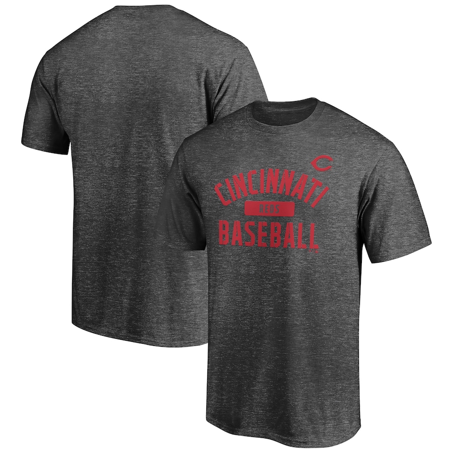 Men's Cincinnati Reds Charcoal Team Primary Pill T-Shirt