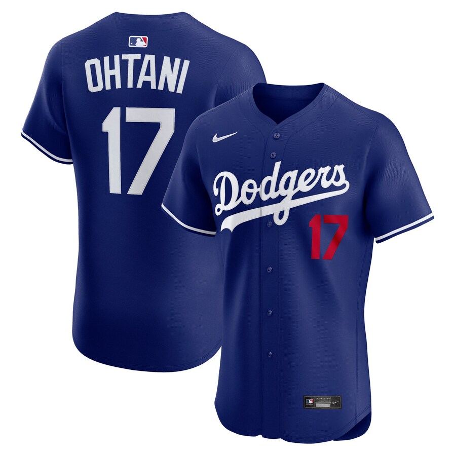 Men's Los Angeles Dodgers Shohei Ohtani Nike Royal Alternate 2 Elite Jersey