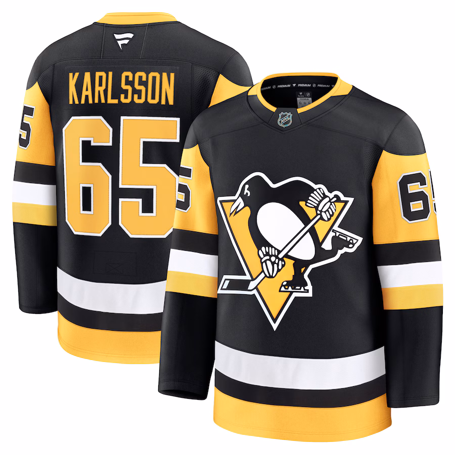 Men's Pittsburgh Penguins Erik Karlsson Fanatics Black Home Premium Jersey