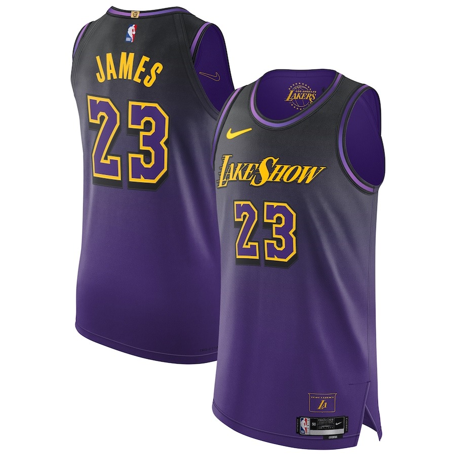 Men's Los Angeles Lakers LeBron James Nike Purple 2024/25 Authentic Player Jersey - City Edition