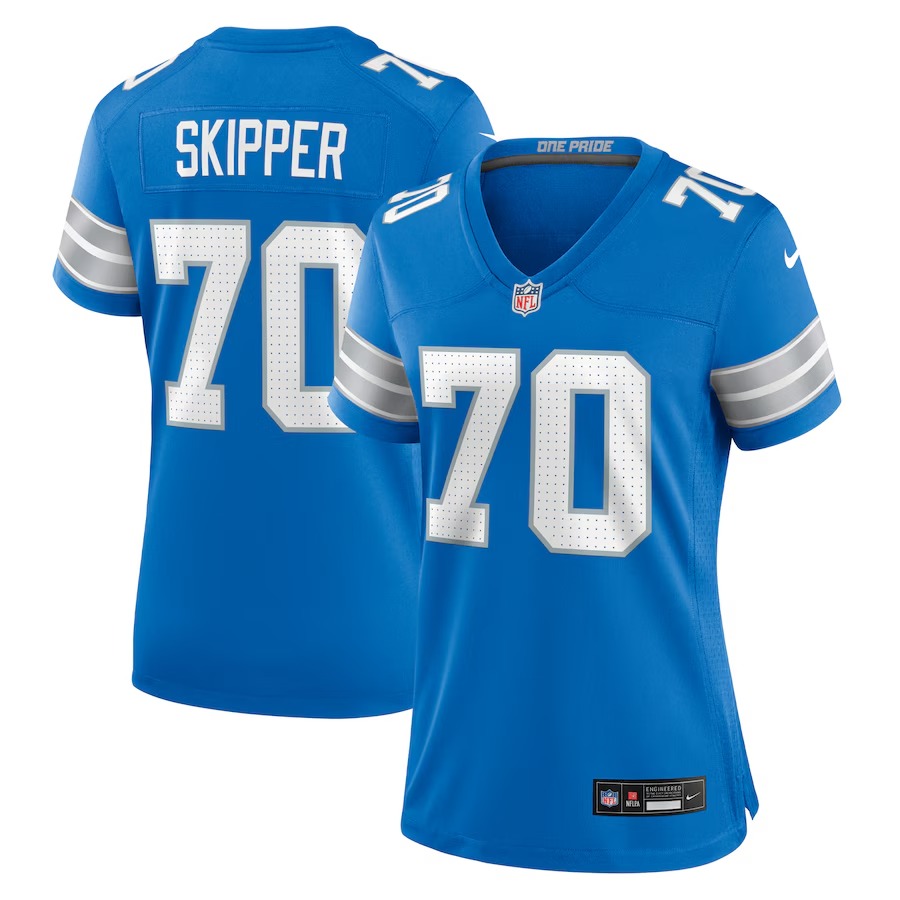 Women's Detroit Lions Dan Skipper Nike Blue Team Game Jersey