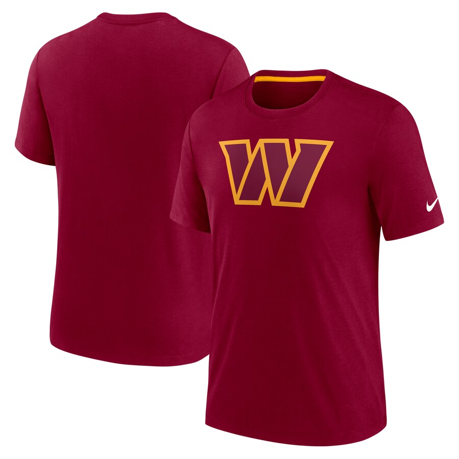 Men's Washington Commanders Nike Burgundy Playback Logo Tri-Blend T-Shirt