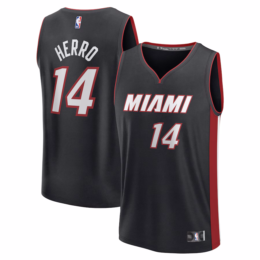 Men's Miami Heat Tyler Herro Fanatics Black Fast Break Replica Player Jersey - Icon Edition