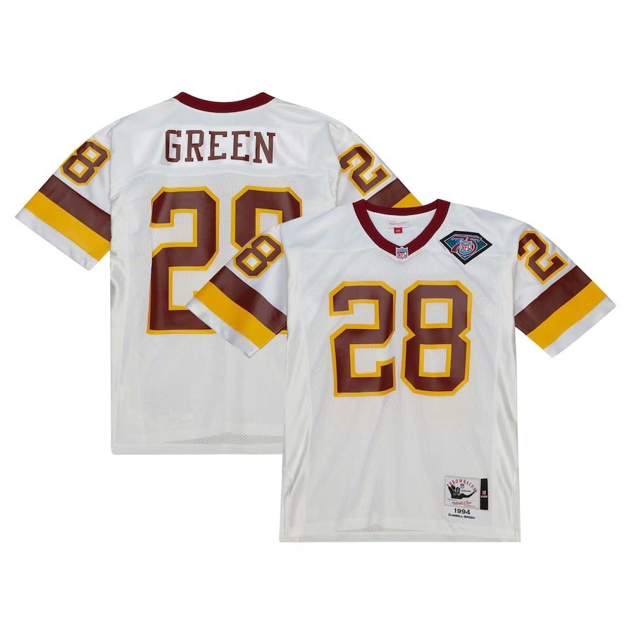 Men's Washington Commanders 1994 Darrell Green Mitchell & Ness White Authentic Throwback Retired Player Jersey