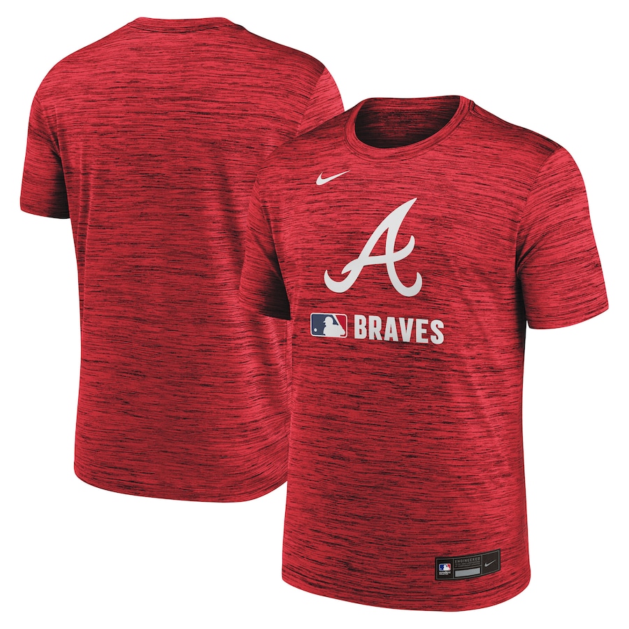 Men's Atlanta Braves Nike Red Authentic Collection Velocity Performance Practice T-Shirt