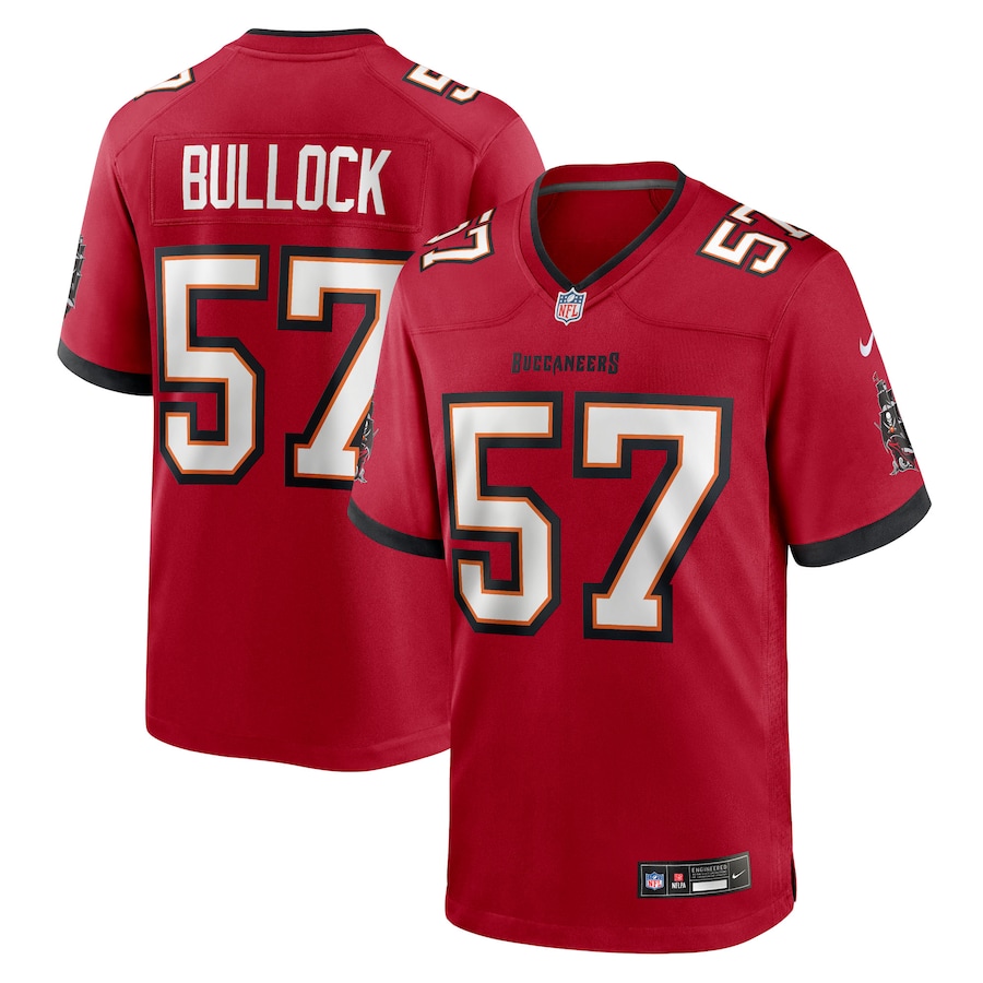 Men's Tampa Bay Buccaneers John Bullock Nike Red Team Game Jersey