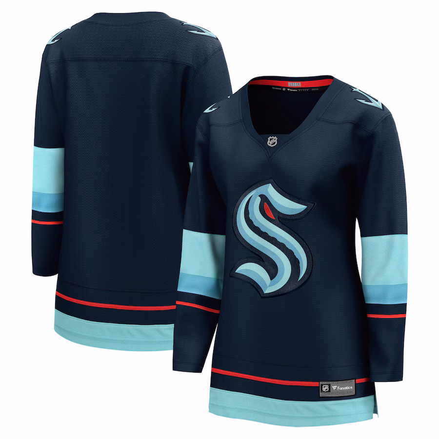 Women's Seattle Kraken Fanatics Navy Home Breakaway Jersey