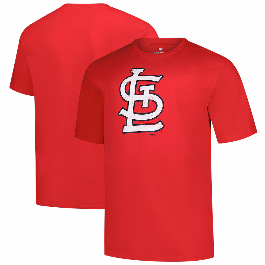 Men's St. Louis Cardinals Profile Red Big & Tall Weathered Logo T-Shirt