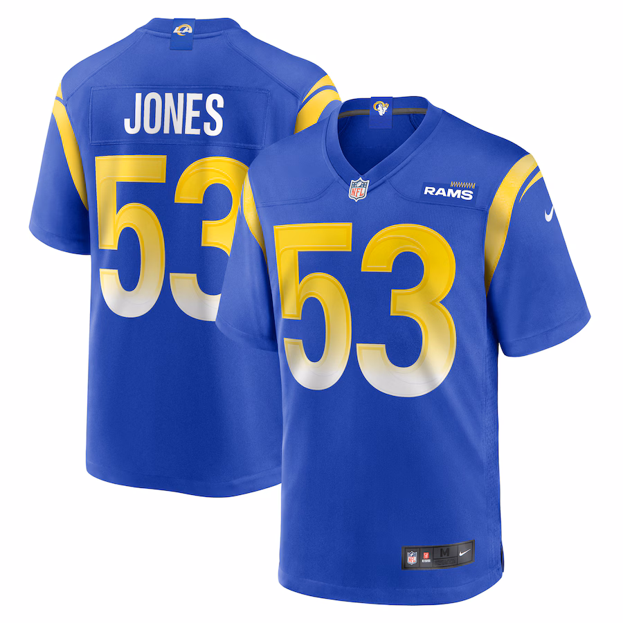 Men's Los Angeles Rams Ernest Jones Nike Royal Team Game Player Jersey
