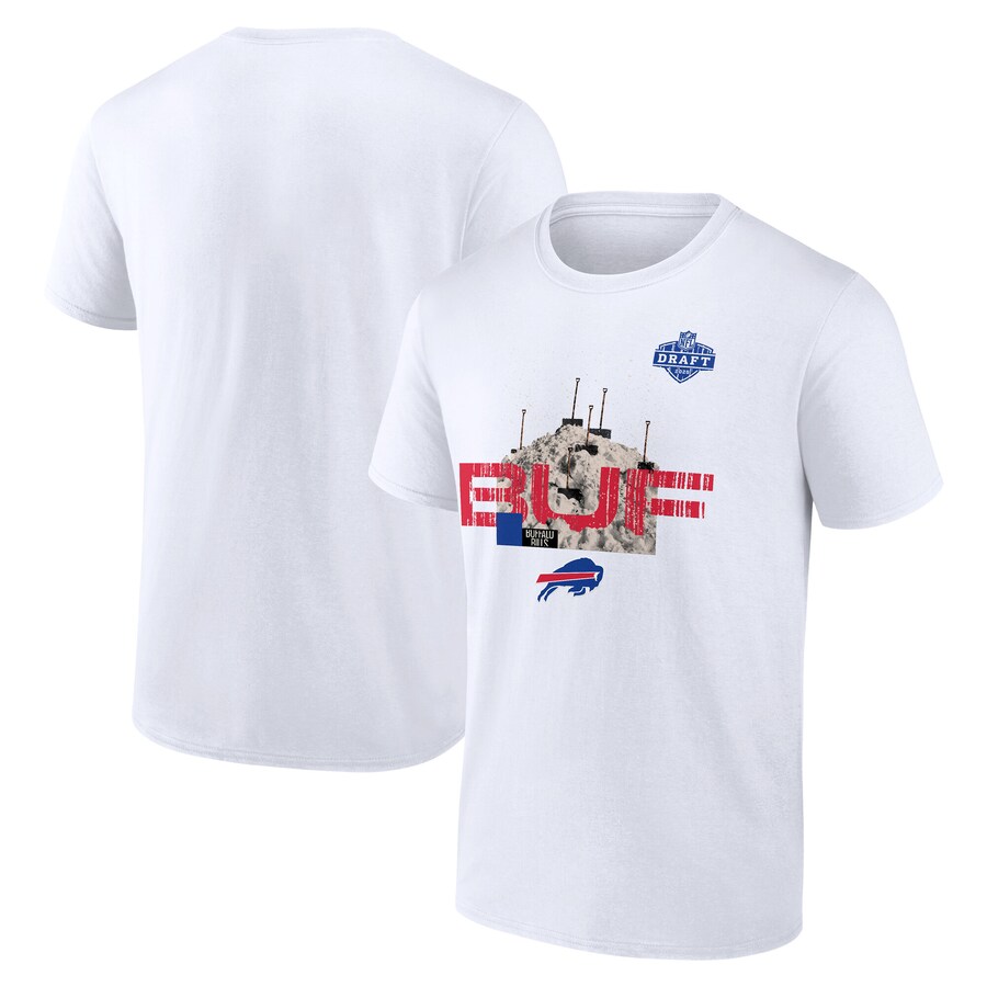 Men's Buffalo Bills White 2025 NFL Draft T-Shirt