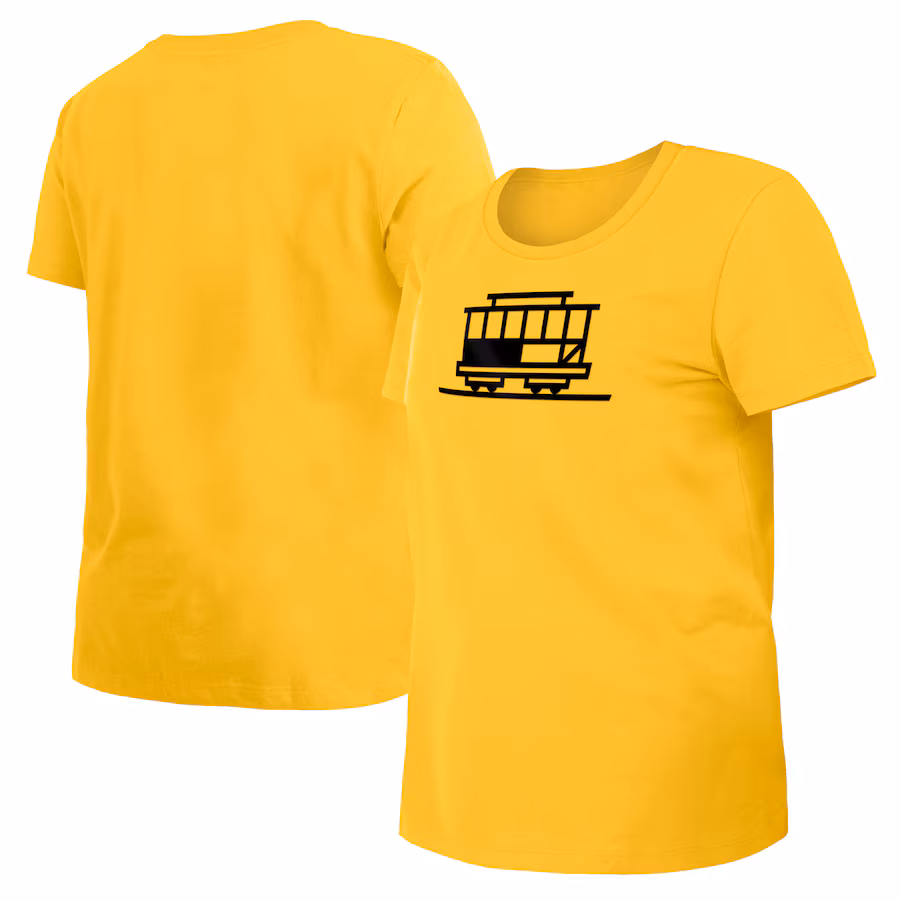 Women's Golden State Warriors New Era Gold 2023/24 City Edition T-Shirt