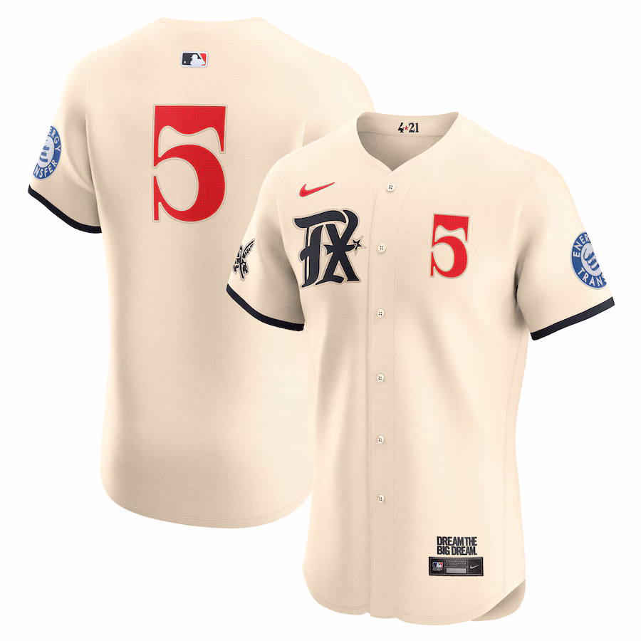 Men's Texas Rangers Corey Seager Nike Cream City Connect Elite Jersey