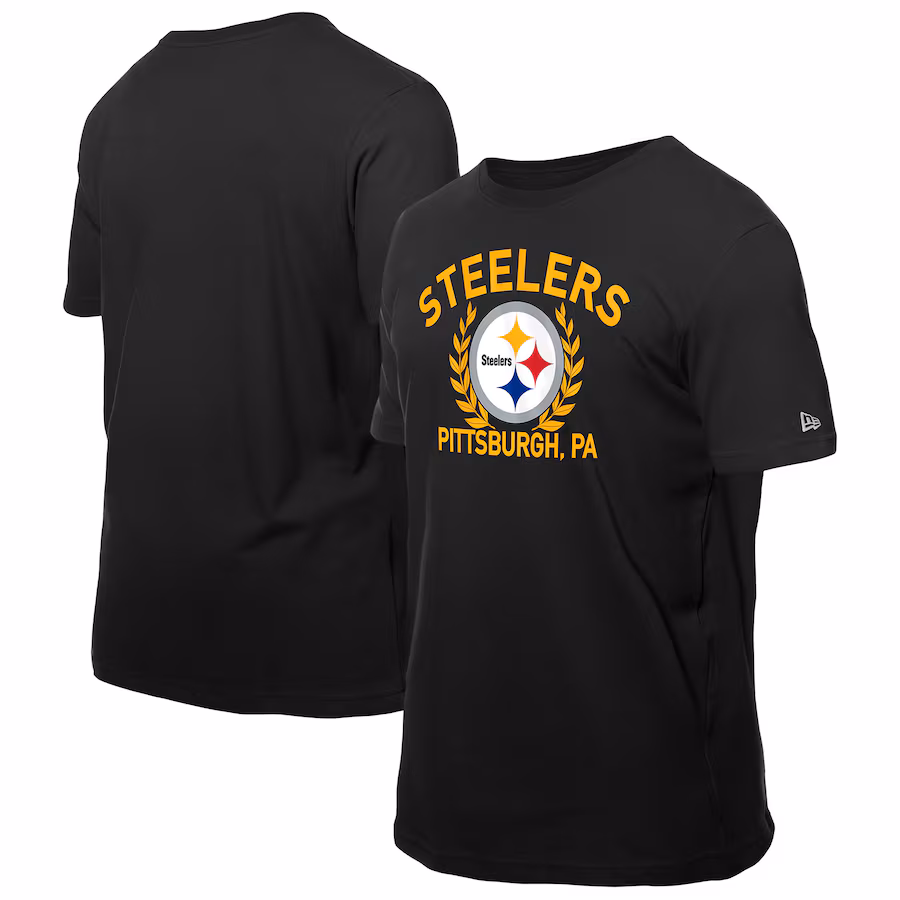 Men's Pittsburgh Steelers New Era Black 2025 NFL Draft T-Shirt