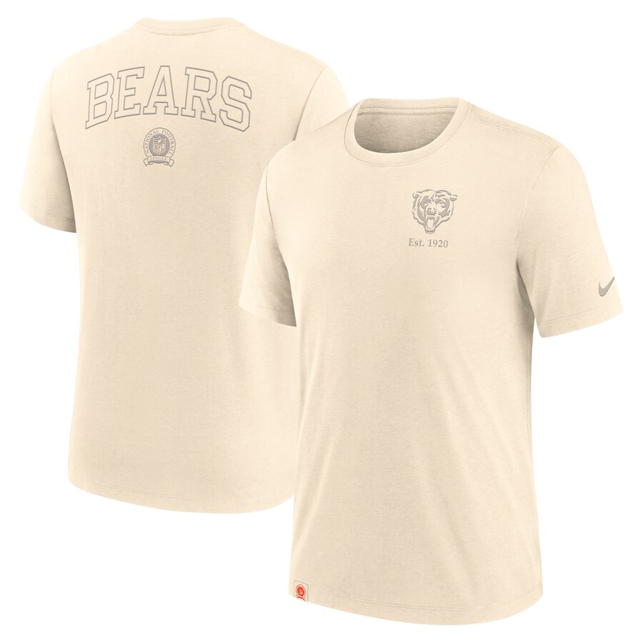 Men's Chicago Bears Nike Cream Glory Tri-Blend T-Shirt