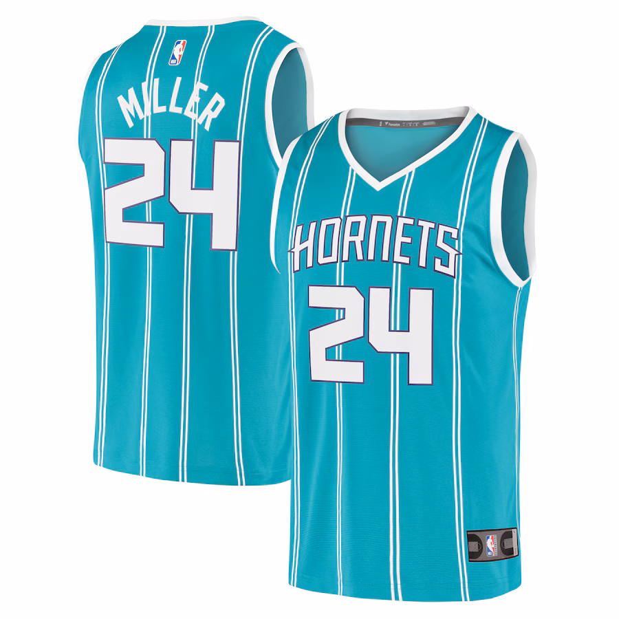 Youth Charlotte Hornets Brandon Miller Fanatics Teal 2023 NBA Draft First Round Pick Fast Break Replica Jersey - Icon Edition