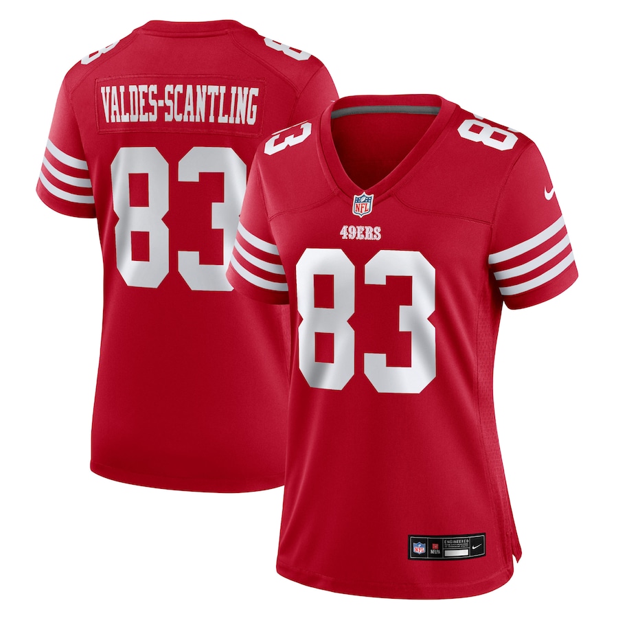Women's San Francisco 49ers Marquez Valdes-Scantling Nike Scarlet Team Game Jersey