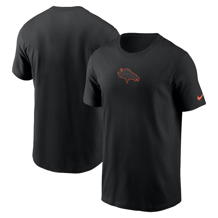 Men's Denver Broncos  Nike Black Logo Color Pop T-Shirt