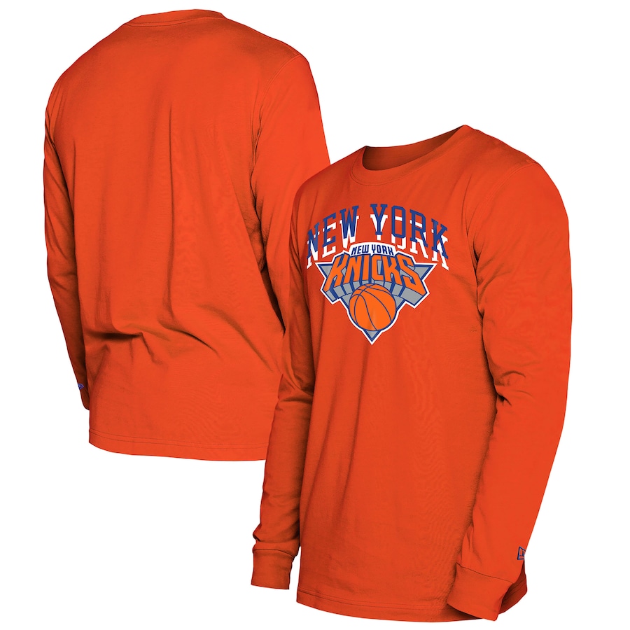 Men's New York Knicks New Era Orange 2024/25 City Edition Long Sleeve T-Shirt