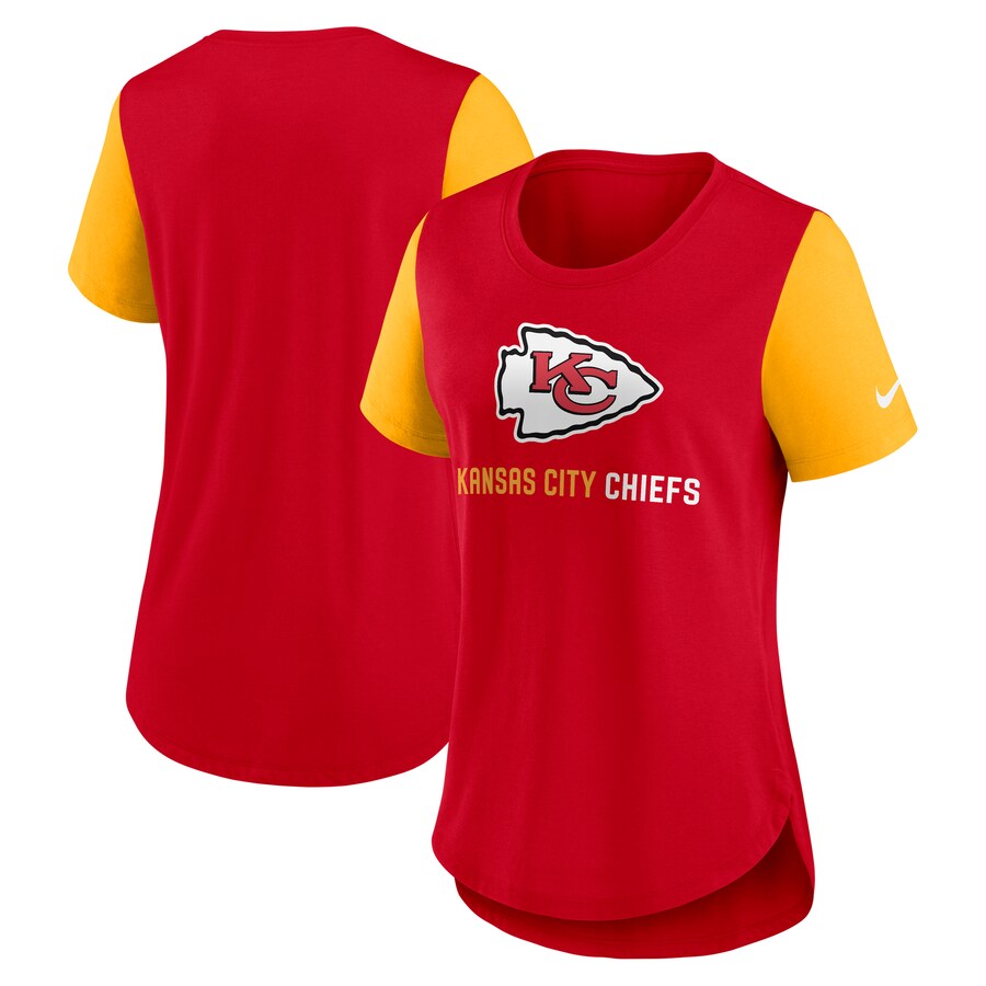 Women's Kansas City Chiefs Nike Red Terrace Swift Tri-Blend Performance T-Shirt