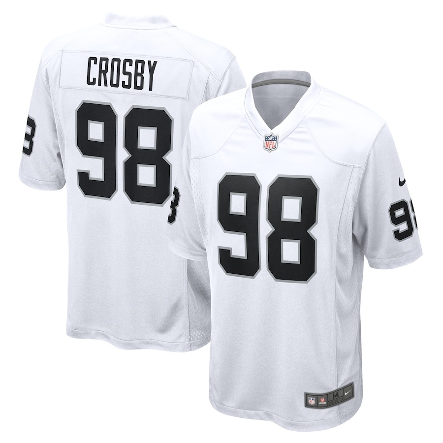 Men's Las Vegas Raiders Maxx Crosby Nike  White  Game Jersey