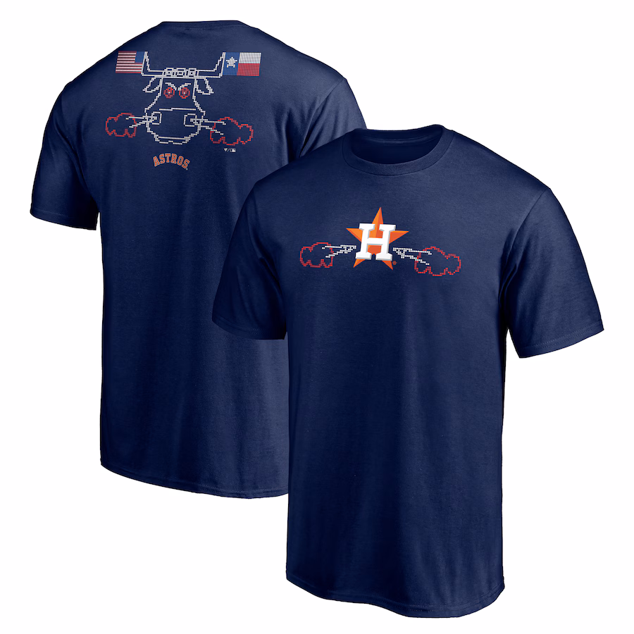 Men's Houston Astros Navy Hometown Collection Scoreboard Bull T-Shirt