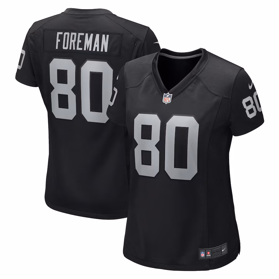Women's Las Vegas Raiders Jeff Foreman Nike Black Game Jersey