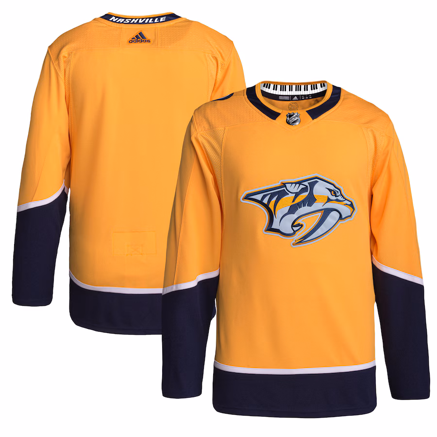 Men's Nashville Predators adidas Gold Home Primegreen Authentic Jersey