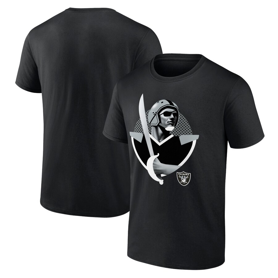 Men's Las Vegas Raiders  Black 2024 NFL Draft Illustrated T-Shirt