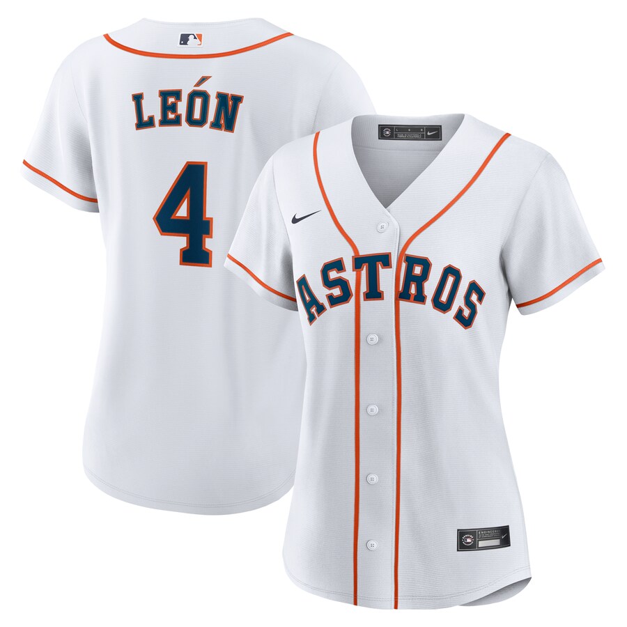 Women's Houston Astros Pedro León Nike White Home Replica Jersey