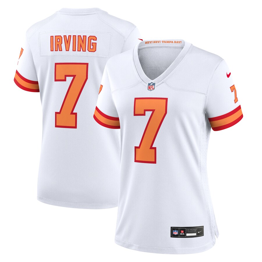 Women's '76 Tampa Bay Buccaneers Bucky Irving Nike White Game Jersey