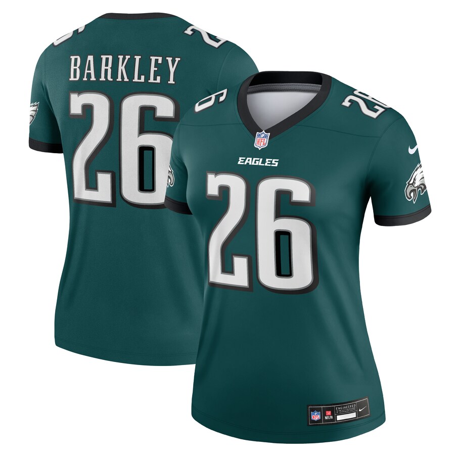 Women's Philadelphia Eagles Saquon Barkley Nike Midnight Green Legend Player Performance Top