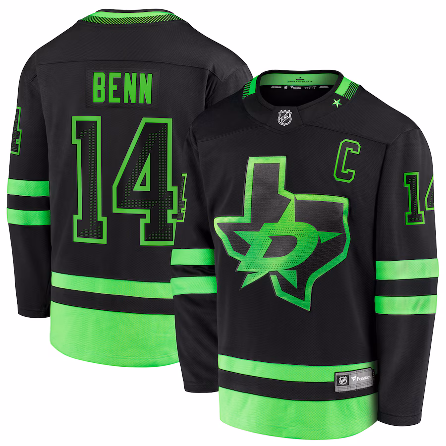 Men's Dallas Stars Jamie Benn Fanatics Black Alternate Premier Breakaway Player Jersey