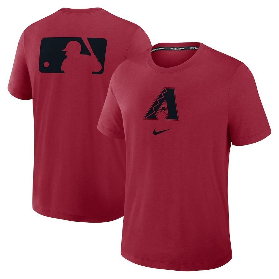 Men's Arizona Diamondbacks Nike Red Authentic Collection Early Work Tri-Blend Performance T-Shirt