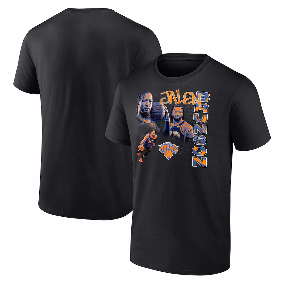 Men's New York Knicks Jalen Brunson Black Notorious 3.0 Player T-Shirt