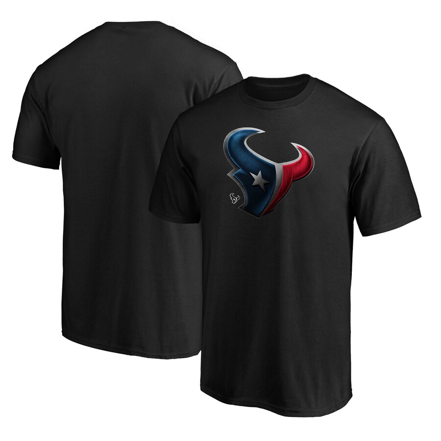 Men's Houston Texans Fanatics Black Midnight Mascot Team Logo T-Shirt