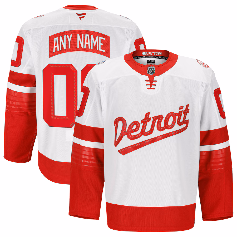 Men's Detroit Red Wings Fanatics White 2025 NHL Stadium Series Authentic Pro Pick-A-Player Jersey