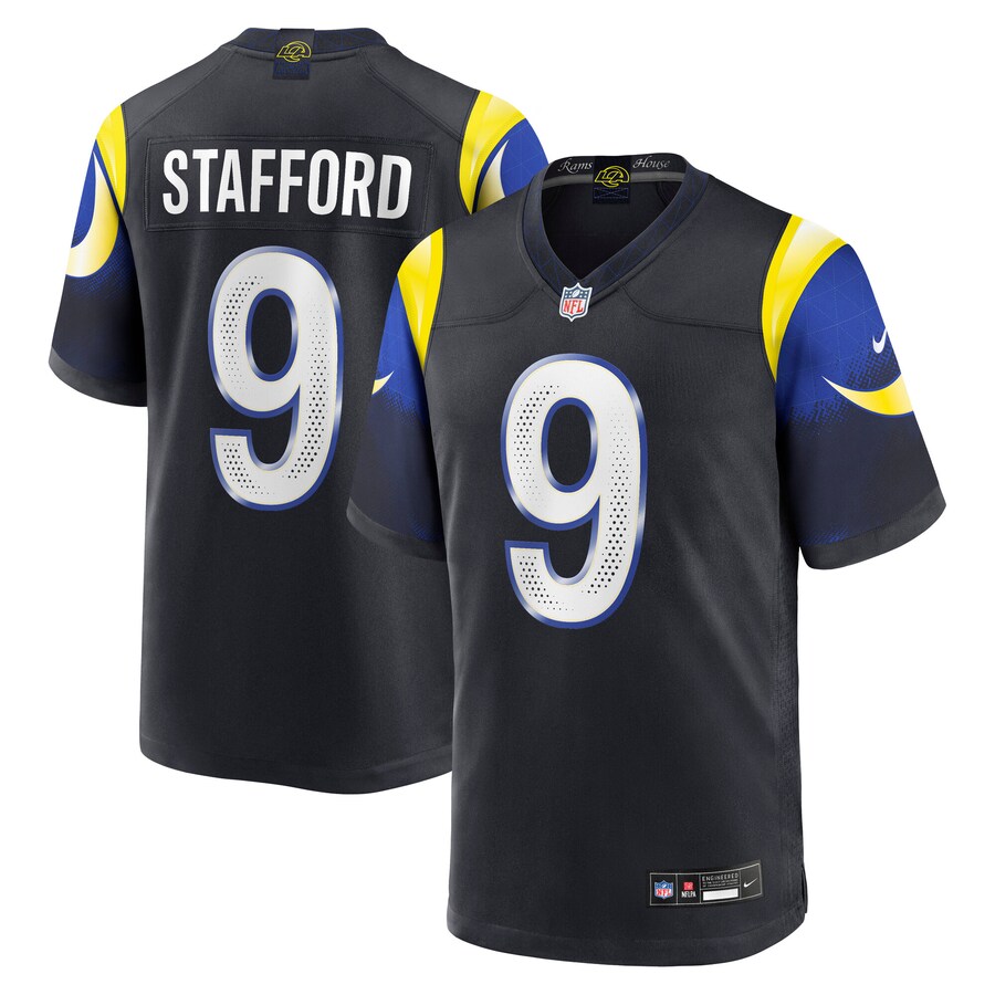 Men's Los Angeles Rams Matthew Stafford Nike Midnight Blue 2025 Rivalries Collection Game Jersey
