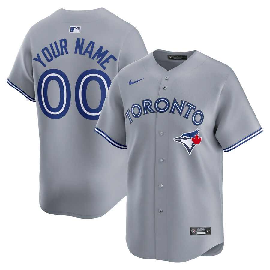 Men's Toronto Blue Jays  Nike Gray Away Limited Custom Jersey